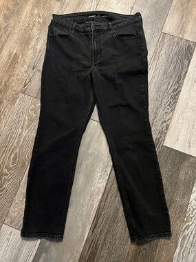 Old Navy Black High-Rise Wow Straight Jeans